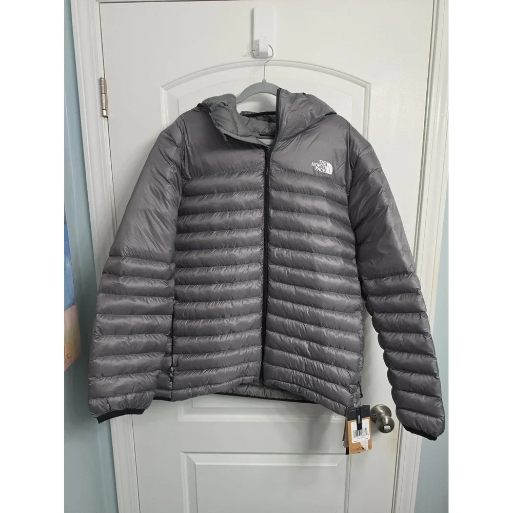 The North Face Mens 2025 - Classic Down Hooded Jacket - Smoked Pearl XL